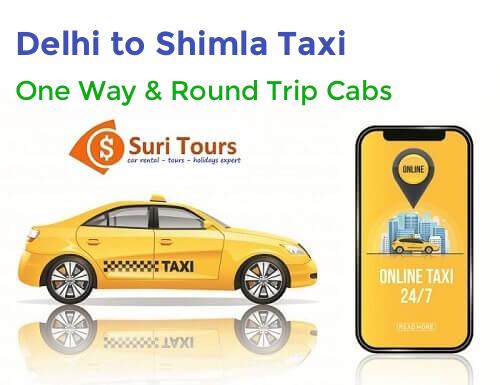 Delhi to Shimla taxi service – AC cab for one way and round trip