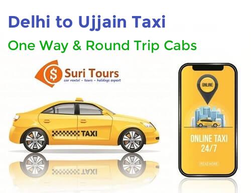 Delhi to Ujjain taxi service – AC cab for one way and round trip